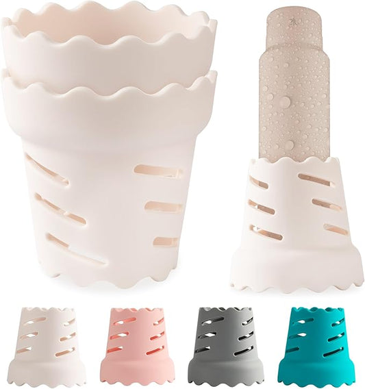 Bottle Drying Rack, Two-Sided Silicone Water Bottle Dryer Stand for Cup Wine Glass Coffee Mug Tumbles Adult Travel, Space Saving, Fit for Most Bottles, Multi-Use