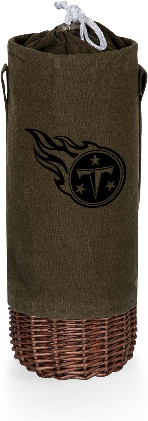 PICNIC TIME NFL Unisex-Adult NFL Malbec Insulated Canvas and Willow Wine Bottle Basket