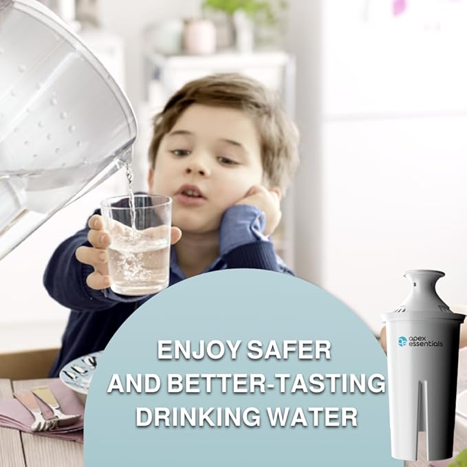 NSF Certified Pitcher Compatible with Brita® Classic 35557, OB03, Mavea® 107007, Grand, Lake, Capri, Wave and More. Pitchers and Dispensers, 6 Pack