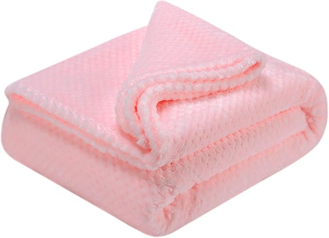 Fuzzy Throw Blanket, Plush Fleece Blankets for Adults, Toddler, Boys and Girls, Warm Soft Blankets and Throws for Bed, Couch, Sofa, Travel and Outdoor, Camping (Throw(50"x70"), L-Baby Pink)