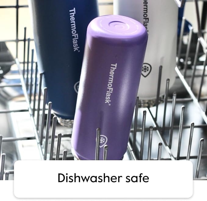 ThermoFlask 16 oz Double Wall Vacuum Insulated Stainless Steel 2-Pack of Water Bottles, Red/Blue