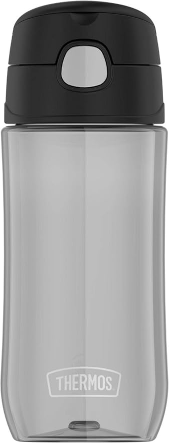 THERMOS FUNTAINER 16 Ounce Plastic Hydration Bottle with Spout, Black