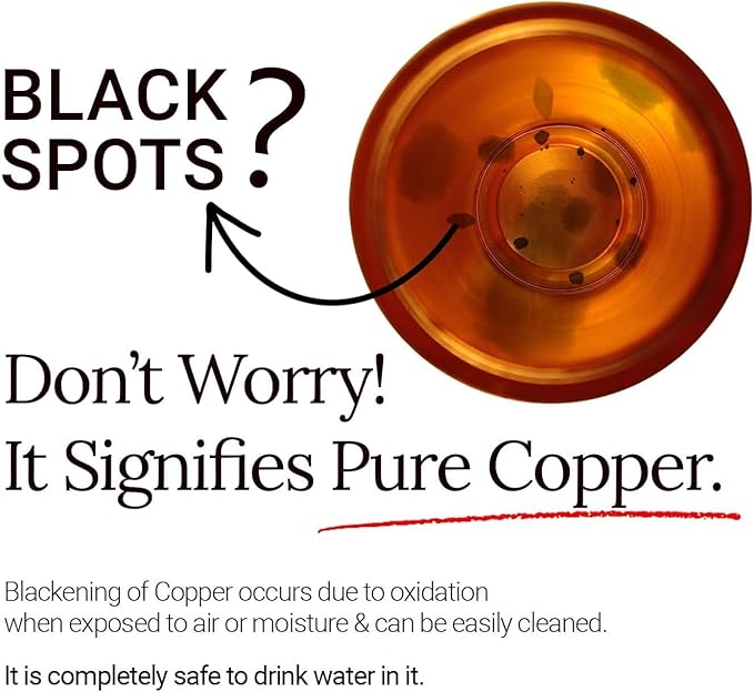 Natureverr Hammered Copper Water Bottle 1000ml, Water Bottle with Stylish Look and Advanced Leak Proof Cap, BPA Free Reusable Bottle for Home, Office, Hotel and Gifting