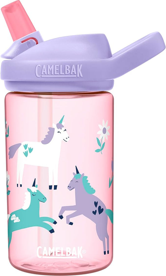 CamelBak Eddy+ 14oz Kids Water Bottle with Tritan Renew – Straw Top, Leak-Proof When Closed - Limited Edition Colors