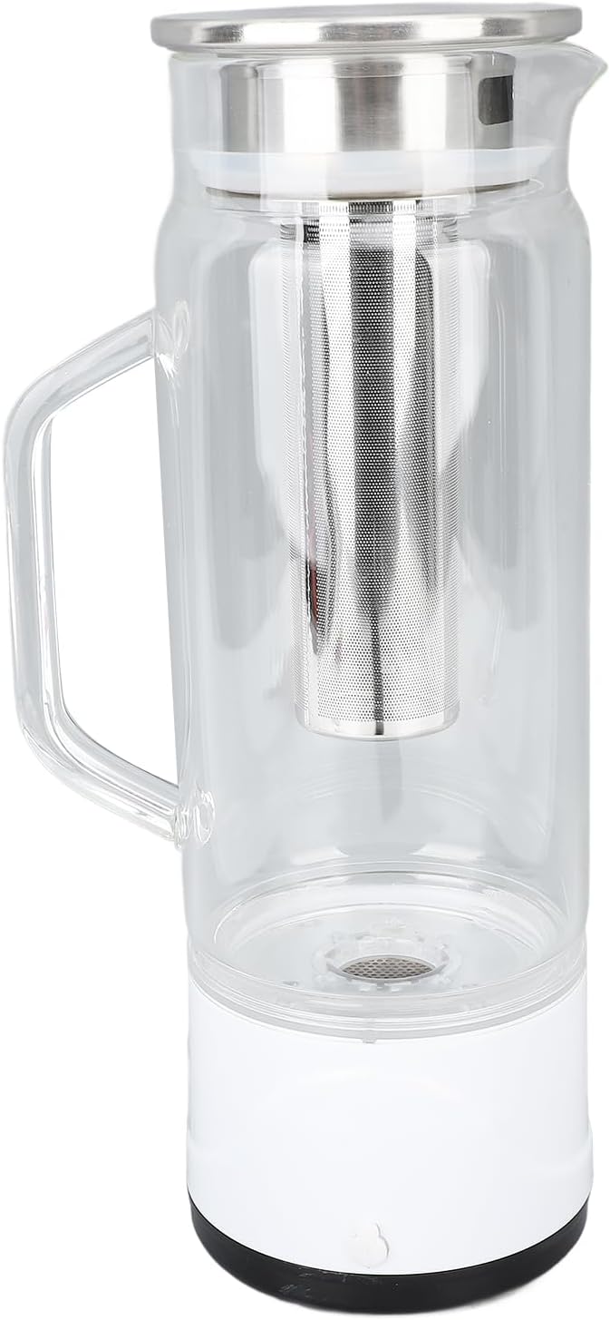 Hydrogen Water Kettle, 1000ml Rich Hydrogen Water Bottle Generator, Electrolysis Machine with Tea Infuser, Detachable Touch Switch Water Ionizer, Reducing Oxidative Stress