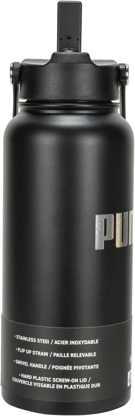 PUMA Evercat 32 oz Honor Flip Top Bottle, Black, OS