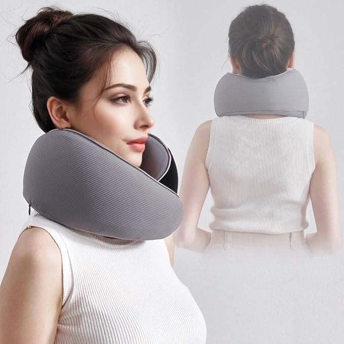 Travel Neck Pillow, Memory Foam Ergonomic Neck Pillow for Travel.Neck Support Travel Pillow for Airplane/Car Trips. Lightweight Design for Neck Pain Relief. Plane Pillow. Neck Travel Pillow