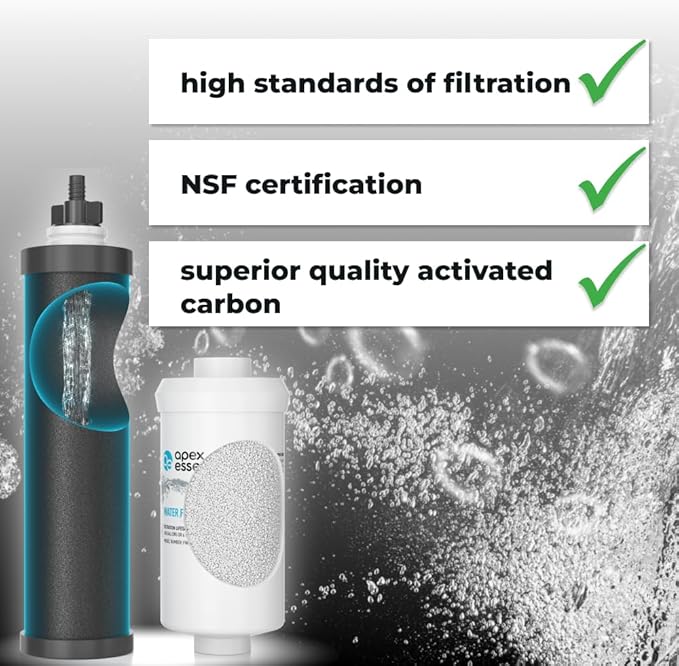 Set of 2 Apex Essentials BB9-2 + PF-2, Compatible with y Gravityy Filter System, Combo Pack (2pcs BB9-2 + 2pcs PF-2)