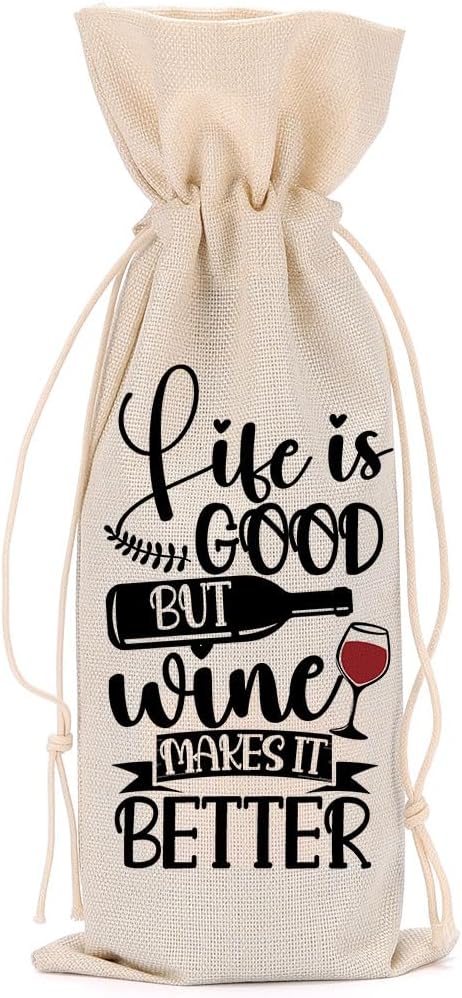 Funny Wine Quotes Wine Bag Wine Tasting Party Supplies for Wine Lovers Women Men Mother Groom Friend Christmas Birthday Wedding Bachelorrette Party Wine Bags