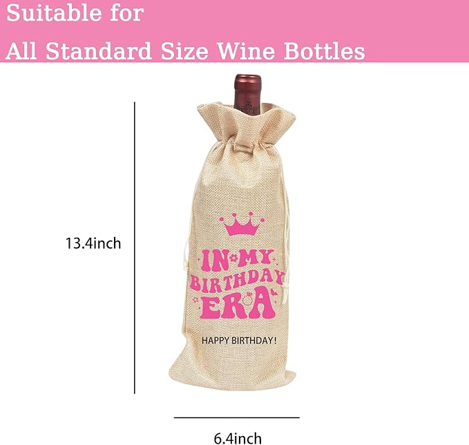 comfit Birthday Wine Gift Bags, Birthday Party Decoration Wine Bag Gifts, Happy Birthday decor, Pairs Well with Celebrating Birthday Wine Bag for Her Him