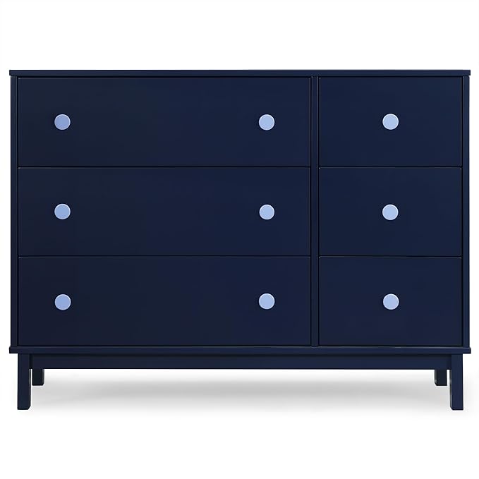 GAP babyGap Legacy 6 Drawer Dresser with Interlocking Drawers - Greenguard Gold Certified, Navy/Light Blue