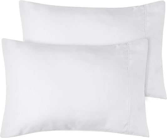 Utopia Bedding Toddler Pillow Cases - 2 Pack - Envelope Closure - Soft Brushed Microfiber Fabric - Shrinkage and Fade Resistant Pillow Covers 13 X 18 Inches (Toddler, White)