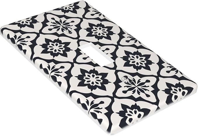 Black And White Funny Plastic Wall Plate Decorative Single Toggle Light Switch Cover For Women Girls Bedroom Kitchen Living Room