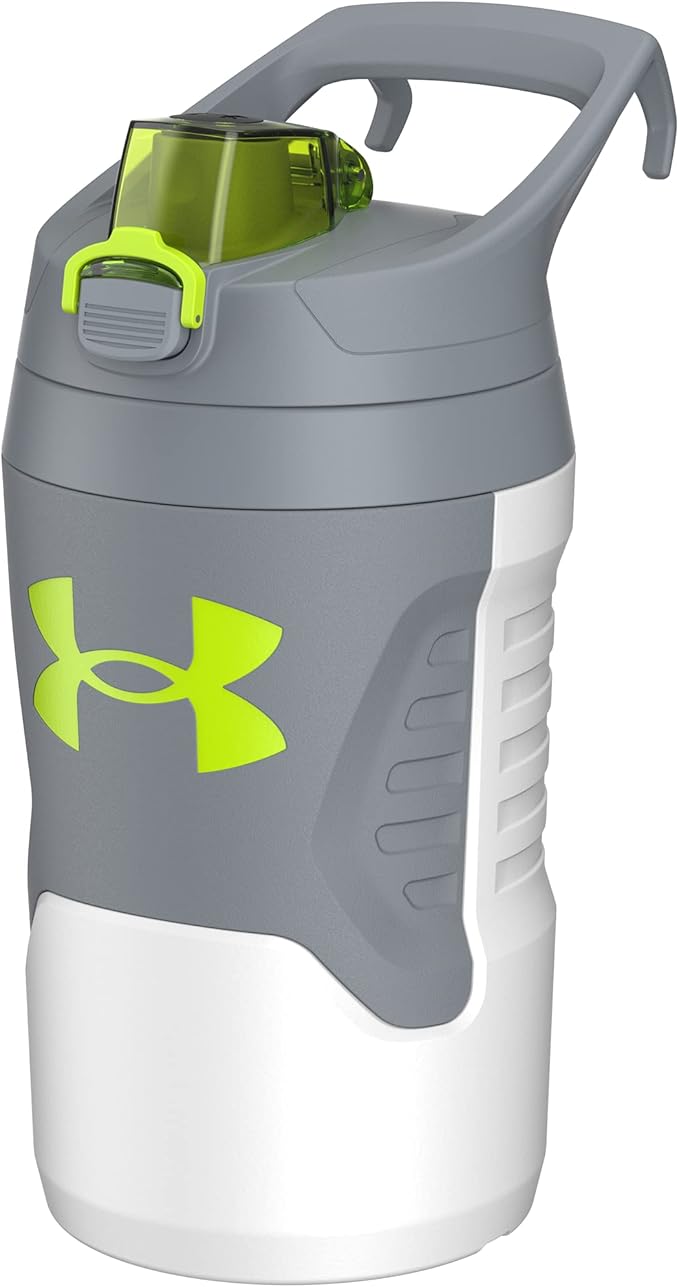 Under Armour Sports Water Jug, 32 oz Insulated Water Bottle w/Handle, Fence Hook, Leak Resistant, Baseball, Football & More