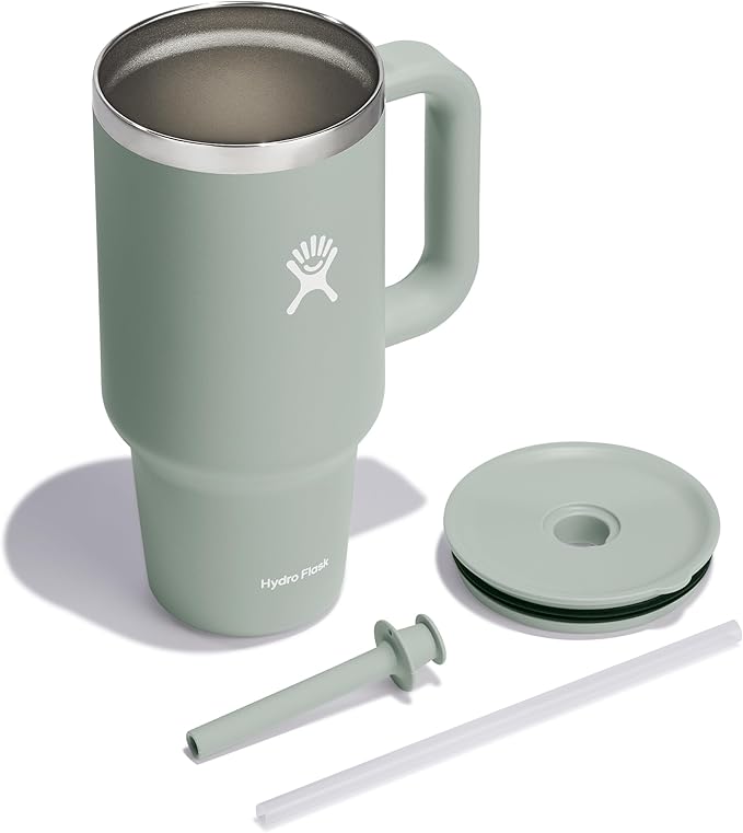 Hydro Flask Travel Tumbler Stainless Steel Vacuum Insulated Tumbler with Lid and Straw for Cold Water and Drinks for Sports, School, Work, Car, Travel, Weekends