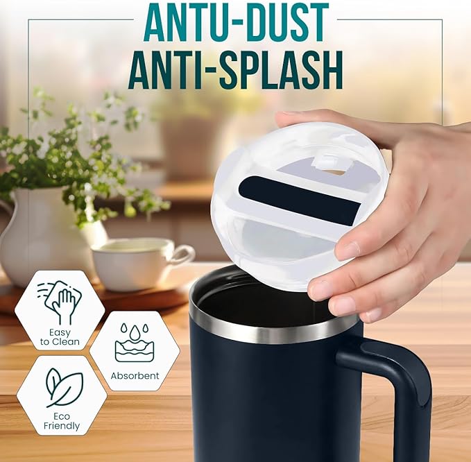 Generic Cup Inspired 40oz Insulated Water Tumbler with Handle & Straw - Vacuum Sealed Travel Mug for Hot & Cold Drinks, Ideal for Home & Office