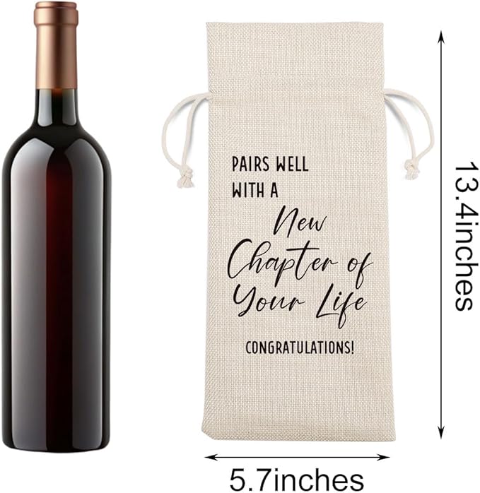 Going Away Gift Farewell Gifts for Coworkers Moving Away Gifts for Friends Coworker Leaving Gifts for Women New Beginnings Gifts for Women Goodbye Gifts for Boss Men Next Chapter Wine Bag