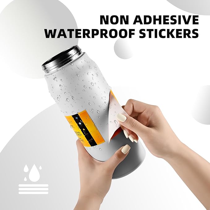 ColorSub 50oz Insulated Water Bottle With 2-in-1 Straw and Chug Leakproof Lid, BPA Free Stainless Steel Wide Mouth Sports Water Cup Flask White