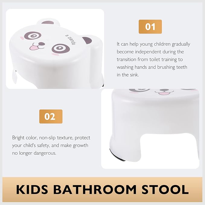 Plastic Stool Anti- Skid Step Stool Step Stool, 1 Pc Bathroom Stool Toilet Step Stool Anti-Skid Step Stool Potty Training Aid Thick Plastic Stool for Adults