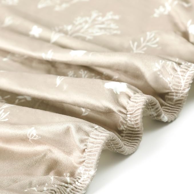 GRSSDER Stretch Ultra Soft Jersey Knit Fitted Pack n Play Sheets Set 2 Pack, Portable/Mini Crib Sheets for Boys and Girls, Stylish Watercolor Rabbit Pattern