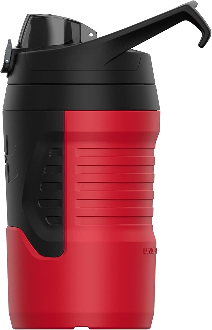 Under Armour Sports Water Jug, 32 oz Insulated Water Bottle w/Handle, Fence Hook, Leak Resistant, Baseball, Football & More