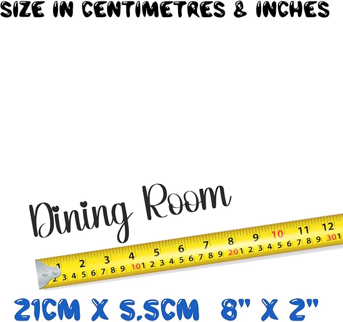 Home Door Sign Stickers - Bedroom Décor - Bathroom Door Sign - Toilet - Kitchen - Living Room (Dining Room)