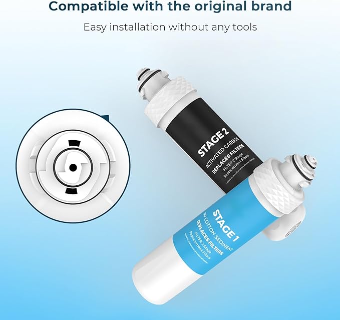 MARRIOTTO 2-stage replacement filters Compatible with Bottleless Water Coolers, 4 Count (Pack of 1)