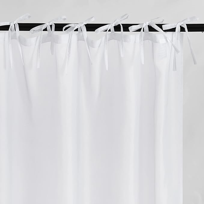 KGORGE Canopy Bed Sheer Curtains for Queen/King/Twin/Full Size, 8 Panels for Girls Boys Adults Bed, Home Bedroom Decor (White, 45 inch Width X 78 inch Length)