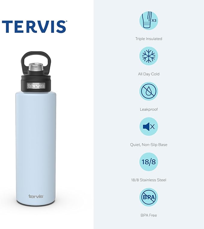 Tervis NFL Miami Dolphins-All in Water, 40oz Wide Mouth Bottle, Stainless Steel