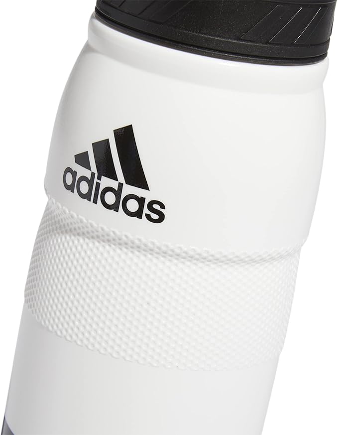 adidas 750 ML (28 oz) Stadium Refillable Plastic Sport Water Bottle, White/Black, One Size