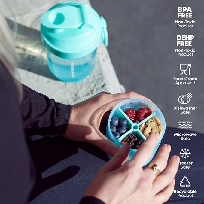 Smartshake Original 2GO, 20 oz Shaker Cup, White (Packaging May Vary)