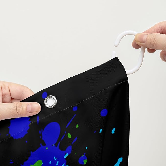 AILONEN Rose Skull Shower Curtain for Bathroom,Colorful Graffiti Art Bathroom Curtain for Kids Boys Girls,Bath Curtain 48" W*72" H Polyester Waterproof Bathroom Curtain with 12 Hooks