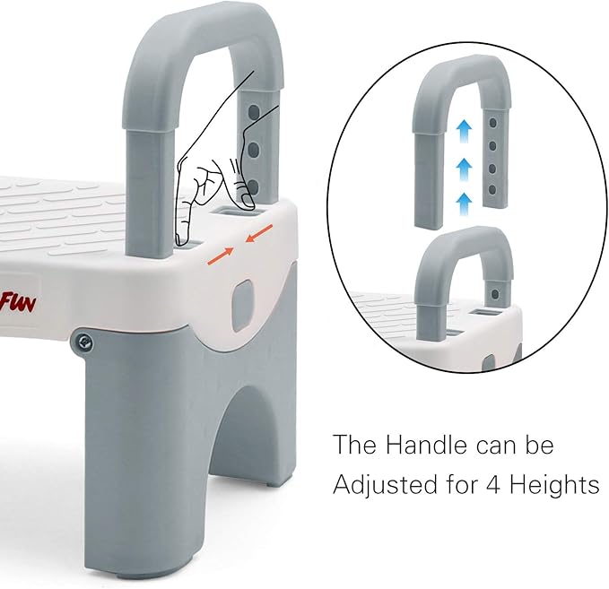 Potty Step Stool for Toddlers 2 Pack, Toddler Step Stool for Bathroom Sink, Kids Toilet Step Stool for Toddler Boys and Girls -Grey