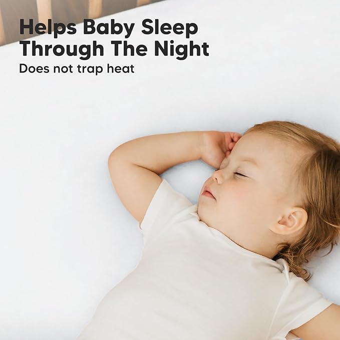 Pack and Play Sheets Fitted, 2-Pack Mini Crib Sheets - Pack N Play Sheets, Organic Fitted Crib Sheet for Pack and Play Mattress, Playard Baby Crib Sheets, Crib Sheets Neutral for Boys (Soft White)