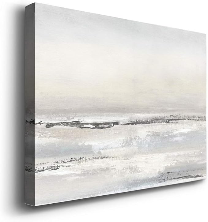 Renditions Gallery Canvas Nature Wall Art Modern Decorations Paintings Serene Winter Snow Glam Romantic Abstract Minimalist Artwork Prints for Bedroom Office Kitchen - 32"x48" LT33