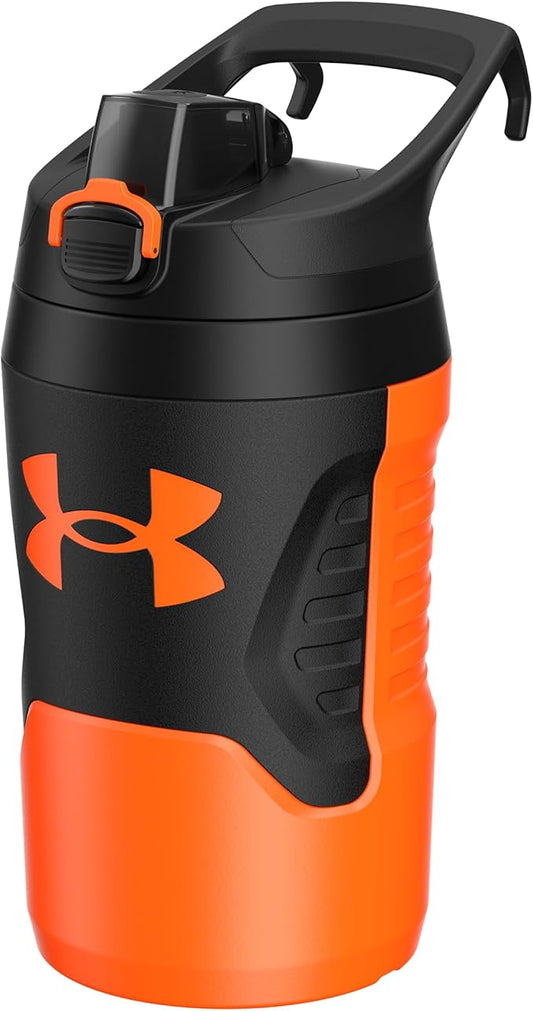 Under Armour Sports Water Jug, 32 oz Insulated Water Bottle w/Handle, Fence Hook, Leak Resistant, Baseball, Football & More