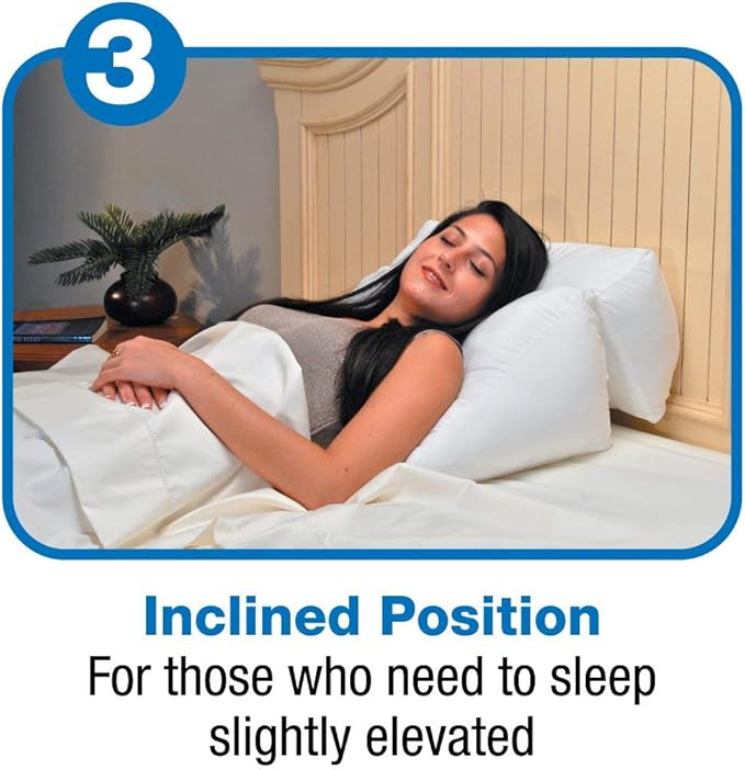 Contour Products, Flip Pillow w. White Case, Standard Size (20 inch Width)