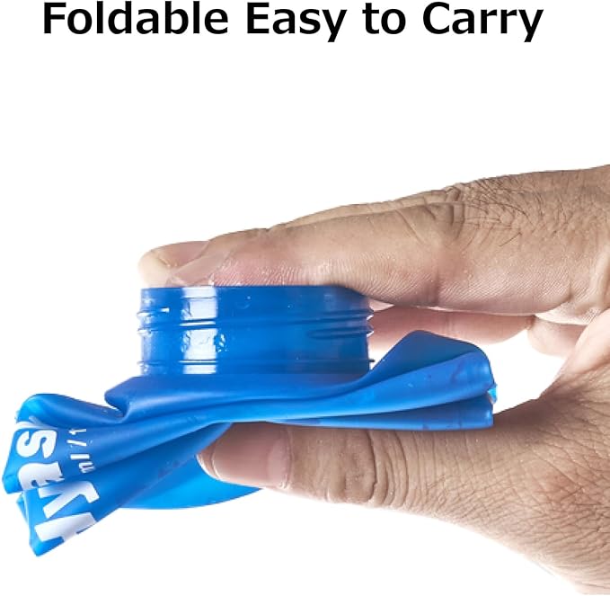 Azarxis TPU Soft Flask Running Water Bottles Collapsible BPA-Free for Hydration Pack - Ideal for Running Hiking Cycling Climbing (500ml/16.9oz - 2 Pack with 2 Speed Straws)