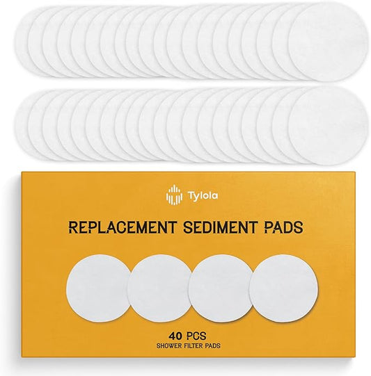 Shower Filter Sediment Pads for SF400 & SF500 & Tylola Omni Replacement Cartridge. At just $0.25 per Pack, Meets Frequent Replacement.Bid Farewell to Rust, Sand, Dust, and Impurities Forever.(40 PCS)