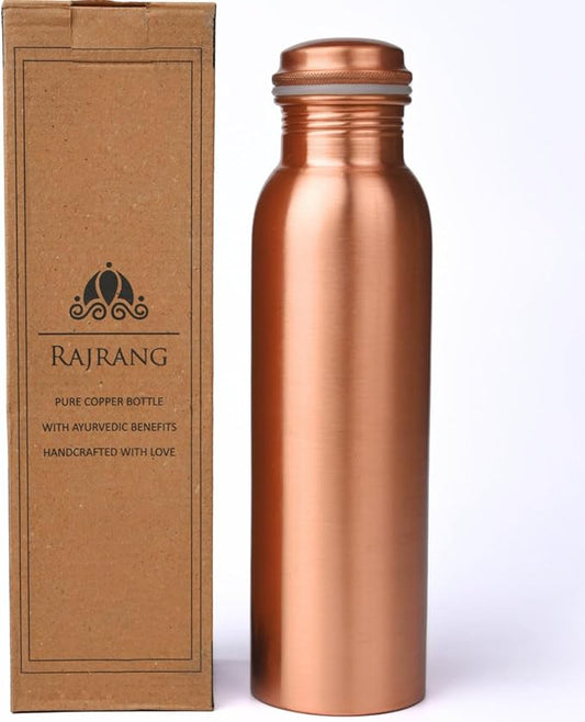 RAJRANG Copper Water Bottle 34 oz Leak Proof Design Vessel Ayurveda Health Pitcher for Sport Fitness Yoga 1000 ml
