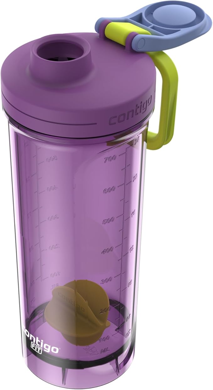 Contigo Shake & Go Shaker Bottle, 28oz, Single Pack, Grape/Aster