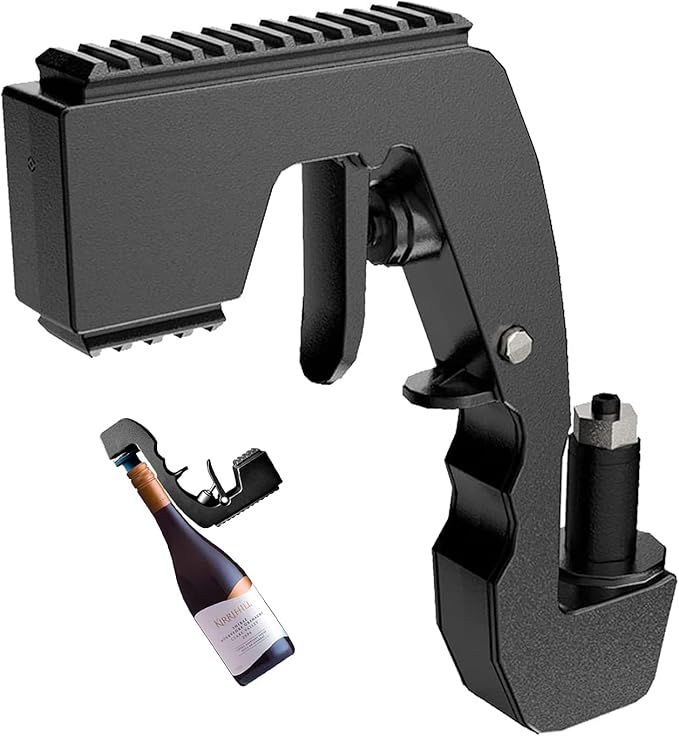 Champagne Gun,Champagne Gun Shooter，Beer Gun，Champagne Spray Gun，Beer Water Gun,Beer Gun For Birthday Celebrations,Adjustable Champagne Sprayer,Champagne Gun Shooter (Black)