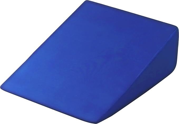 Bed Wedge Elevator for Acid Reflux, Sleeping, Posture Control, Surgery Recovery, 7.5 inch Lift. Royal Blue Polyester Cover