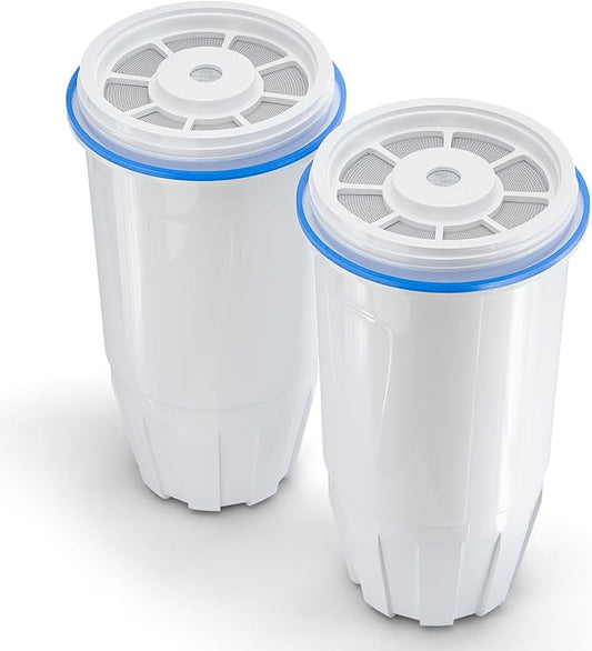 Water Filter Replacement Fit for Zero-Water Pitcher and Dispenser 5-Stage Filter System Compatible with Zero-Water Filter ZR-001 ZR-017 ZR-004 ZP-006 ZD-013 ZS-008, Reduce Lead, Chromium, Etc. 2 Pack