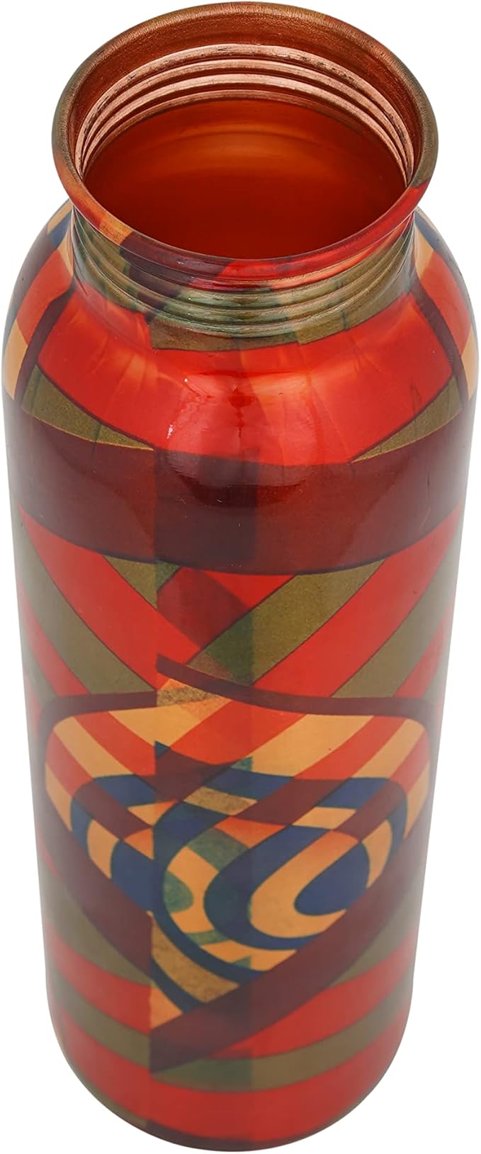 Craft Trade Copper Ayurveda Copper Water Bottle for Drinking – 32oz Antique Pure Copper Water Bottle – Travel Water Bottle for Gym, Office, Hiking, Outdoor – Ayurvedic Water Bottle