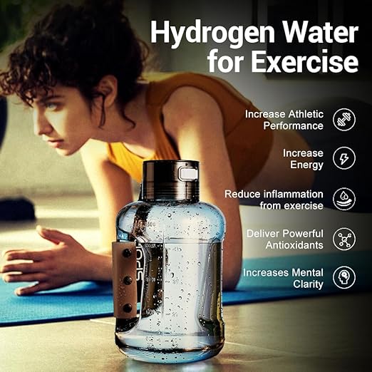 Hydrogen Water Bottle 50oz 1.5L Large Capacity Hydrogen Water Bottle Generator, shatterproof, Suitable for Gym, Playground and Outdoor scenarios, Hydrogen Concentration up to 1600ppb