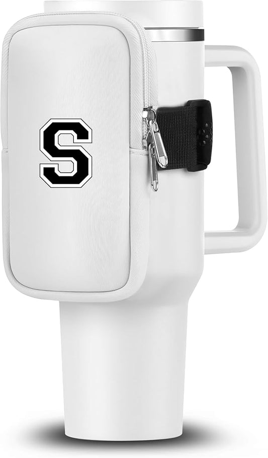 Mini Water Bottle Pouch for Stanley-Tumbler pouch with Zipper Pocket, Stanley pouch, Insulated Mug pouch, Tumbler carry holder pouch, Travel mug pouch | Waterproof