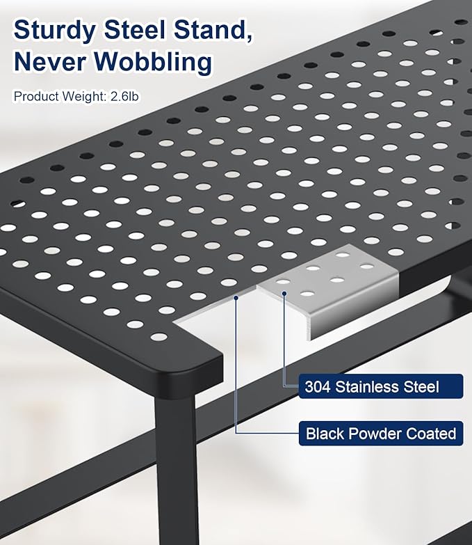 Water Filter Dispenser Stand - 7.7''W x 14.6''D x 6.7''H, Metal Stand Designed for Brita Water Filter, Compatible with ZeroWater, PUR, Waterdrop etc.