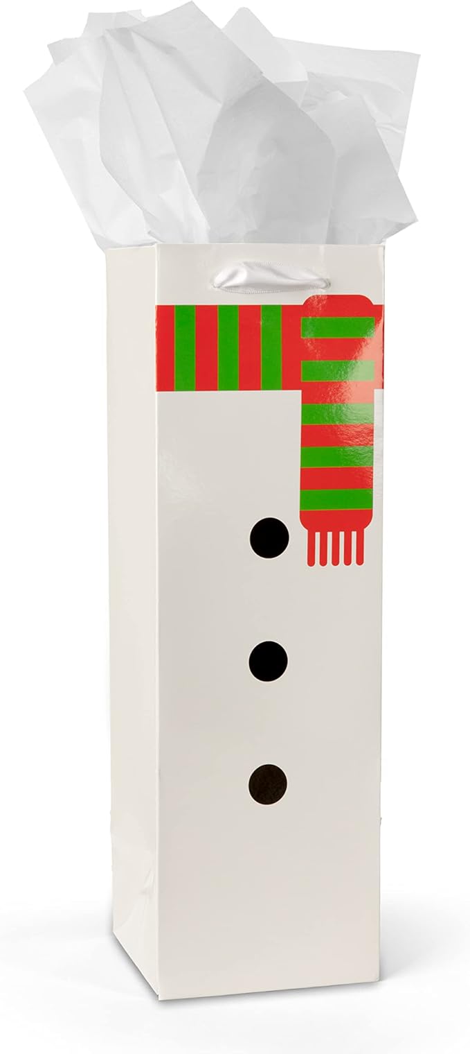 Tipsy Elves Christmas Gift Bags with Included Tissue Paper - Holiday Character Wine and Bottle Bags - One Size Only - Pack of 4 Bags