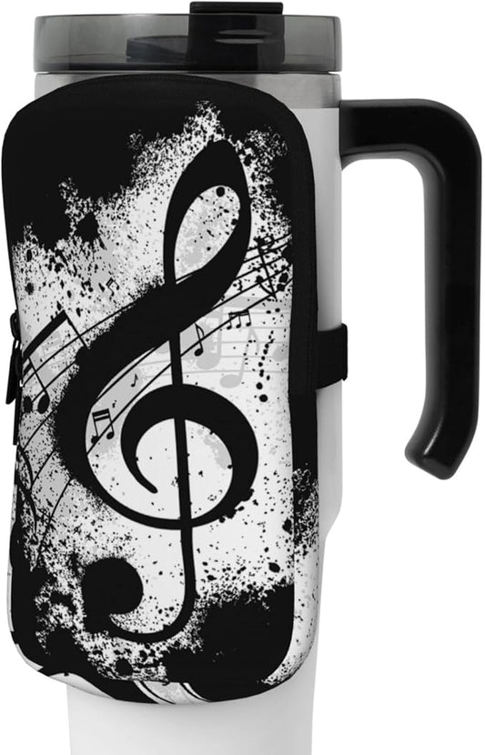 Galaxy Mandala Water Bottle Pouch for Stanley Cup 40oz 30oz,Personalized Gym Purse for Men Women, Tumbler Pouch with Versatile Pocket Water Bottle Bag for Cards, Keys, Phone